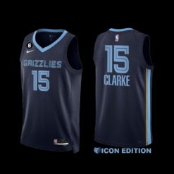 Memphis Grizzlies Brandon Clarke 2022-23 Navy Icon Edition Jersey