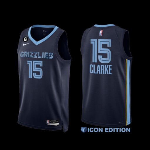 Memphis Grizzlies Brandon Clarke 2022-23 Navy Icon Edition Jersey