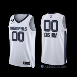 Memphis Grizzlies Custom 2022-23 Association Edition Jersey White