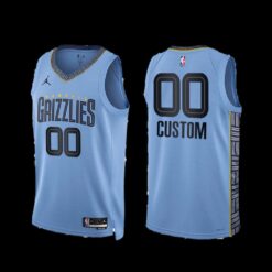 Memphis Grizzlies custom 2022-23 Blue Statement Edition Jersey