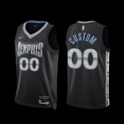 Memphis Grizzlies Custom 2022-23 City Edition Jersey Black