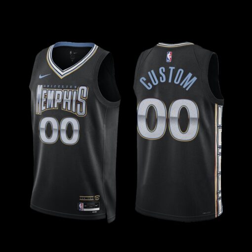 Memphis Grizzlies Custom 2022-23 City Edition Jersey Black
