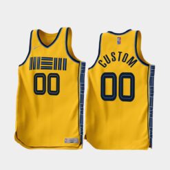Memphis Grizzlies Custom 2022-23 Earned Edition Jersey Gold