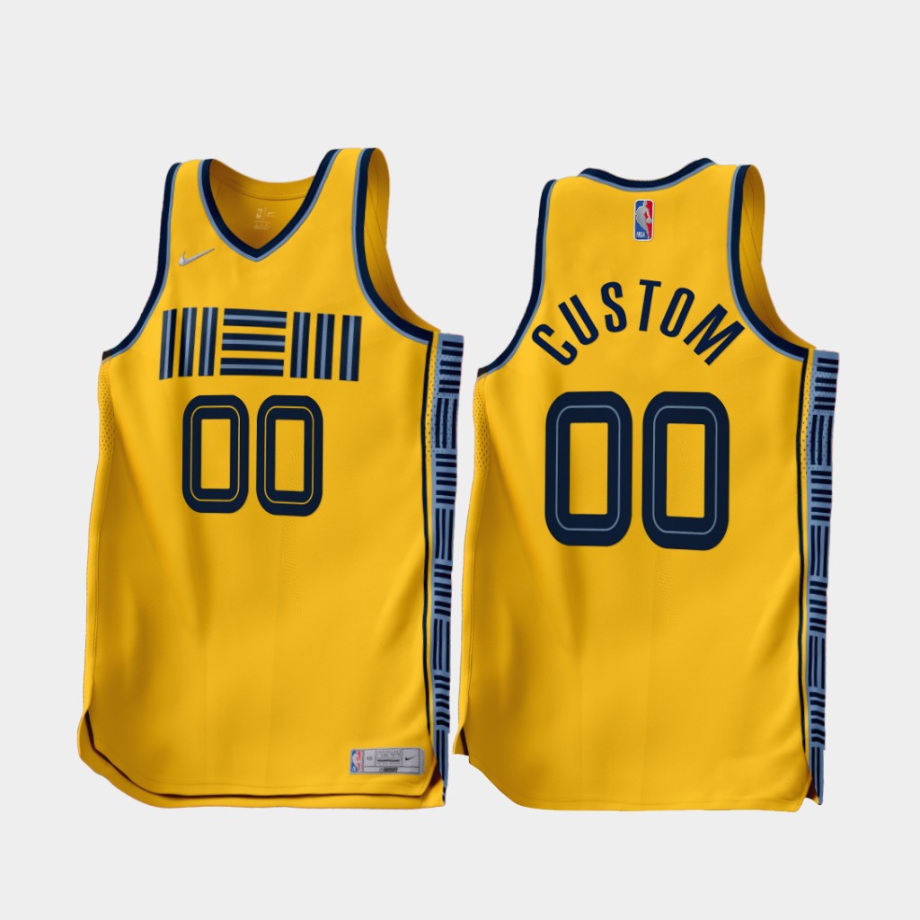 Memphis Grizzlies Custom 2022-23 Earned Edition Jersey Gold Memphis Grizzlies Custom 2022-23 Earned Edition Jersey Gold