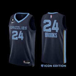 Memphis Grizzlies Dillon Brooks 2022-23 Navy Icon Edition Jersey