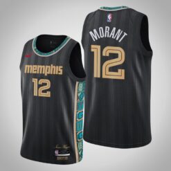 Memphis Grizzlies Ja Morant 2021 City Black Jersey