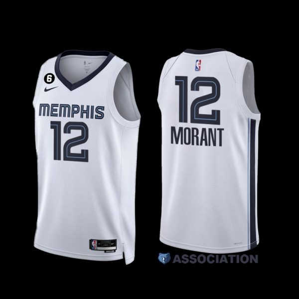 Memphis Grizzlies Ja Morant 2022-23 Association Edition Jersey White Memphis Grizzlies Ja Morant 2022-23 Association Edition Jersey White