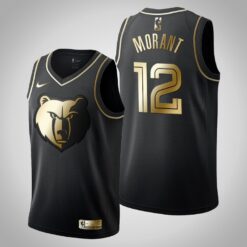 Memphis Grizzlies Ja Morant Black Golden Jersey