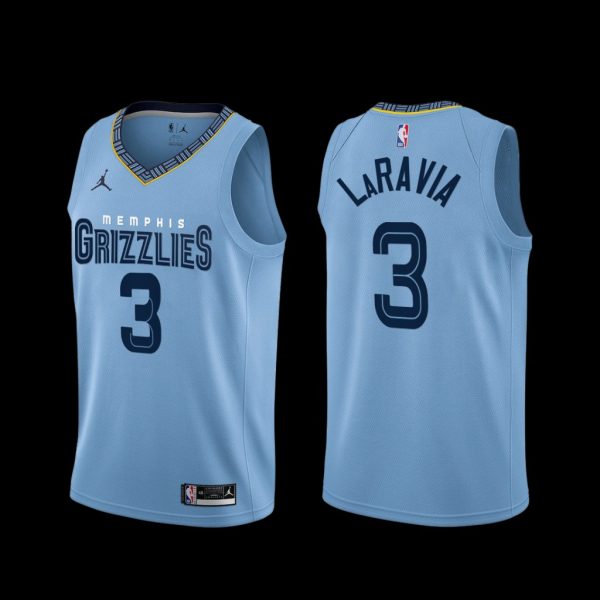 Memphis Grizzlies Jake LaRavia 2022-23 Blue City Edition Jersey Memphis Grizzlies Jake LaRavia 2022-23 Blue City Edition Jersey