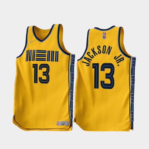 Memphis Grizzlies Jaren Jackson Jr. 2022-23 Earned Edition Jersey Gold Memphis Grizzlies Jaren Jackson Jr. 2022-23 Earned Edition Jersey Gold
