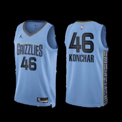 Memphis Grizzlies John Konchar 2022-23 Blue Statement Edition Jersey