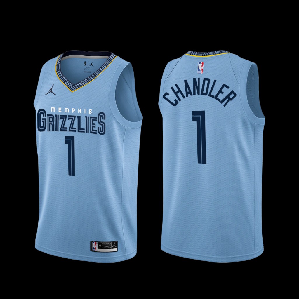 Memphis Grizzlies Kennedy Chandler 2022-23 City Edition Blue Jersey Memphis Grizzlies Kennedy Chandler 2022-23 City Edition Blue Jersey