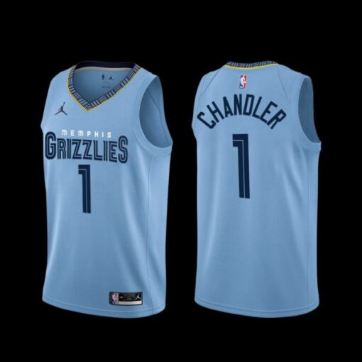 Memphis Grizzlies Kennedy Chandler 2022-23 City Edition Blue Jersey