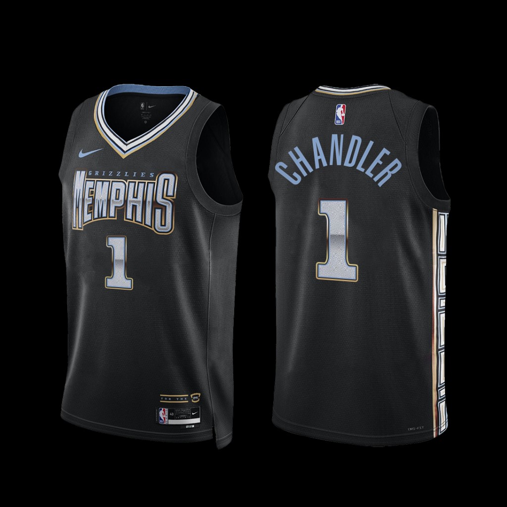 Memphis Grizzlies Kennedy Chandler 2022-23 City Edition Jersey Black Memphis Grizzlies Kennedy Chandler 2022-23 City Edition Jersey Black