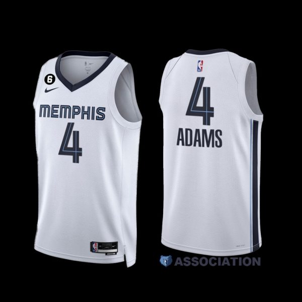 Memphis Grizzlies Steven Adams 2022-23 Association Edition Jersey White Memphis Grizzlies Steven Adams 2022-23 Association Edition Jersey White