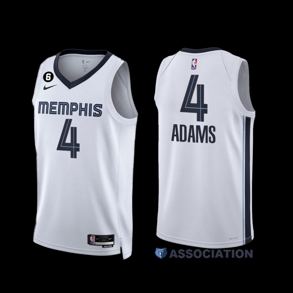 Memphis Grizzlies Steven Adams 2022-23 Association Edition Jersey White Memphis Grizzlies Steven Adams 2022-23 Association Edition Jersey White