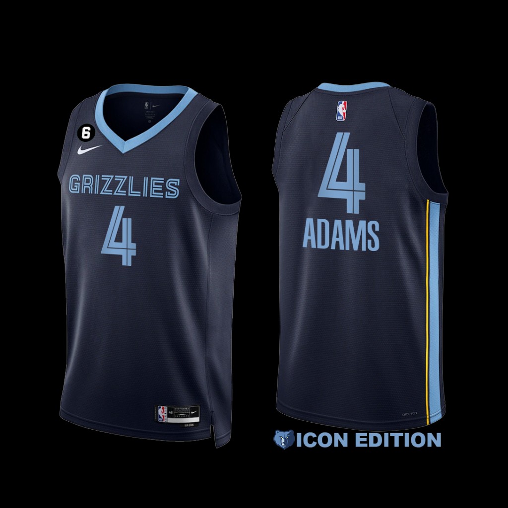Memphis Grizzlies Steven Adams 2022-23 Navy Icon Edition Jersey Memphis Grizzlies Steven Adams 2022-23 Navy Icon Edition Jersey