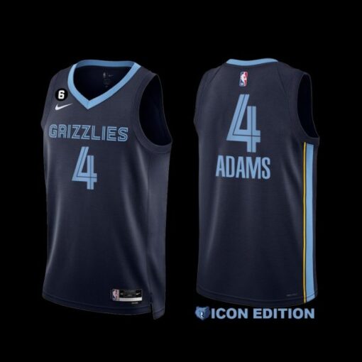 Memphis Grizzlies Steven Adams 2022-23 Navy Icon Edition Jersey