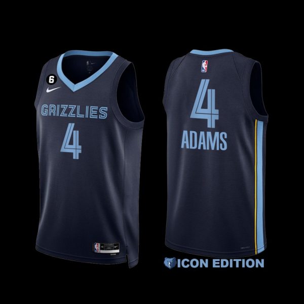 Memphis Grizzlies Steven Adams 2022-23 Navy Icon Edition Jersey Memphis Grizzlies Steven Adams 2022-23 Navy Icon Edition Jersey