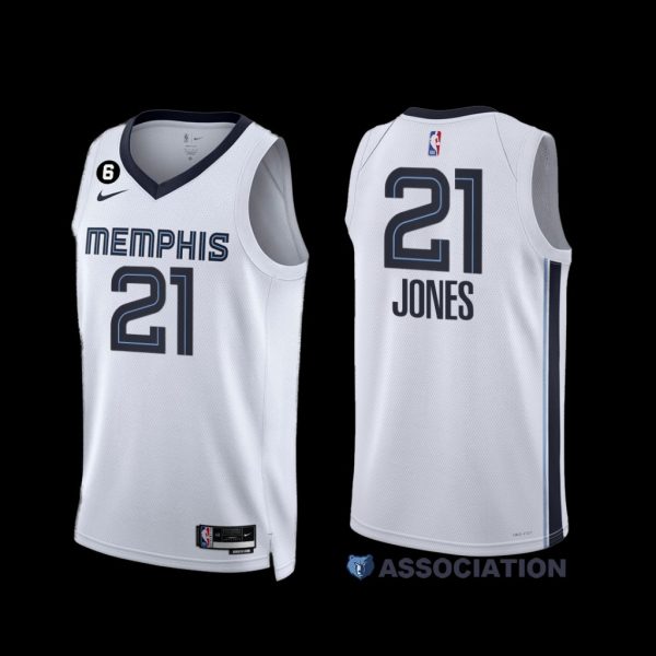 Memphis Grizzlies Tyus Jones 2022-23 Association Edition Jersey White Memphis Grizzlies Tyus Jones 2022-23 Association Edition Jersey White