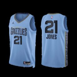 Memphis Grizzlies Tyus Jones 2022-23 Blue Statement Edition Jersey