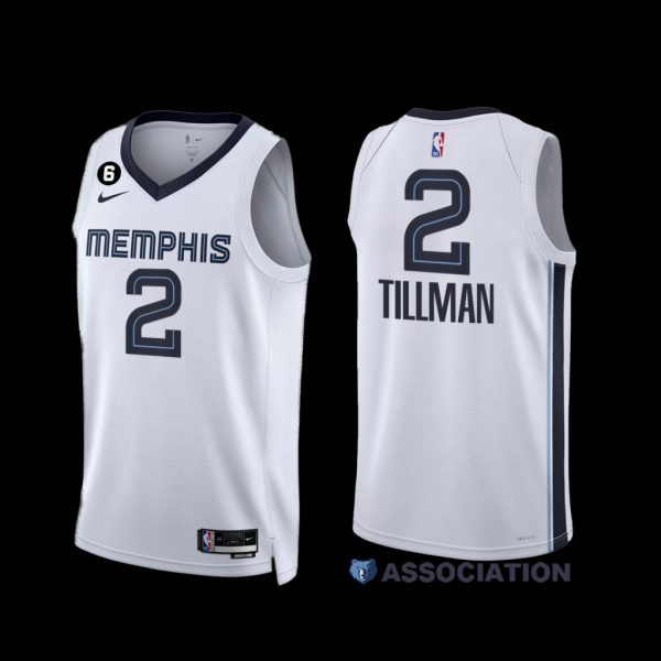 Memphis Grizzlies Xavier Tillman 2022-23 Association Edition Jersey White Memphis Grizzlies Xavier Tillman 2022-23 Association Edition Jersey White