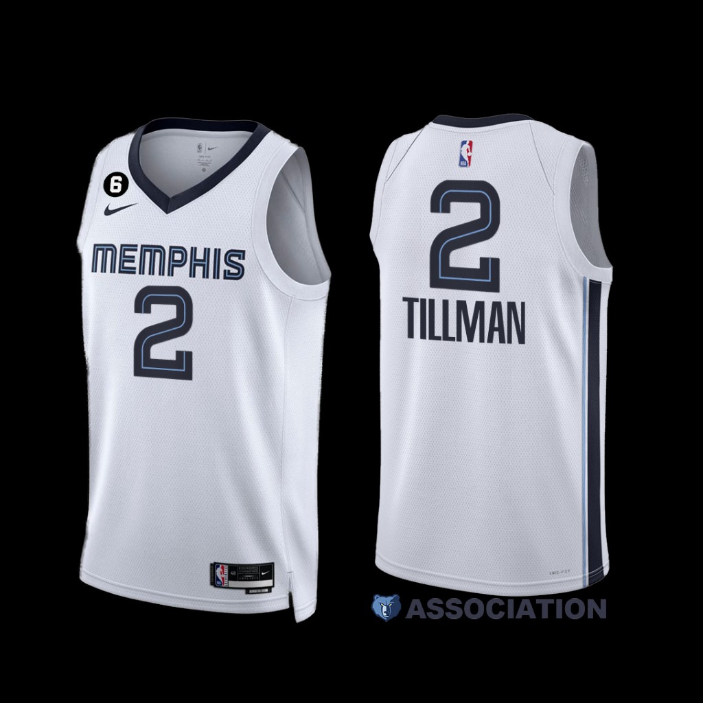 Memphis Grizzlies Xavier Tillman 2022-23 Association Edition Jersey White Memphis Grizzlies Xavier Tillman 2022-23 Association Edition Jersey White