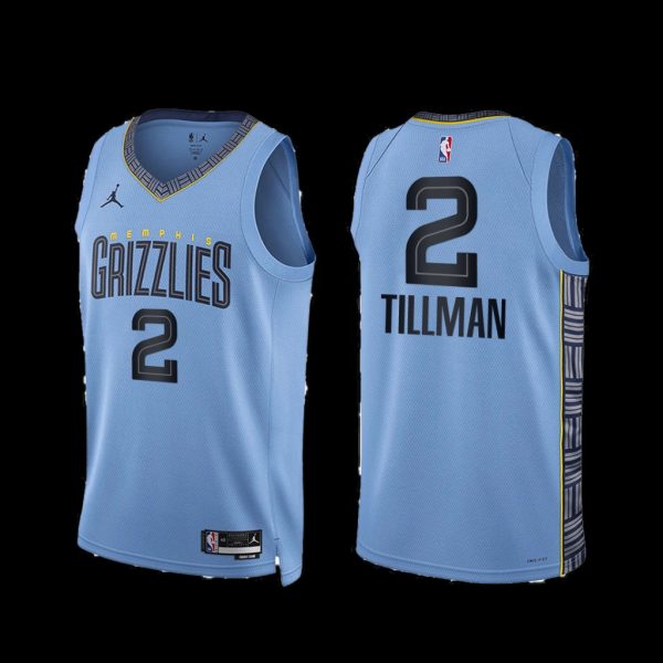 Memphis Grizzlies Xavier Tillman 2022-23 Blue Statement Edition Jersey Memphis Grizzlies Xavier Tillman 2022-23 Blue Statement Edition Jersey