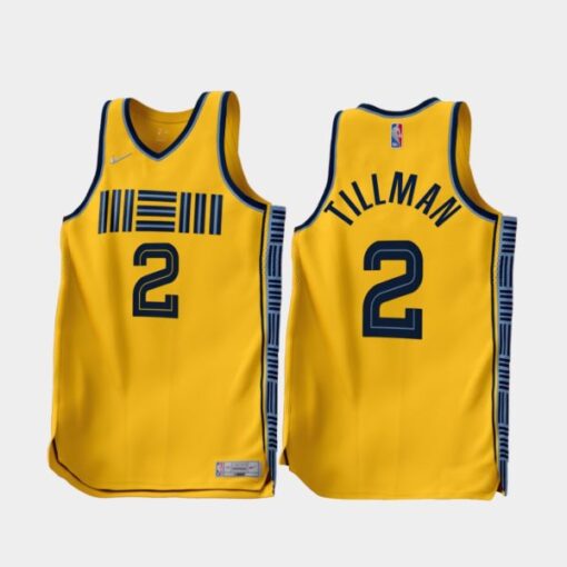 Memphis Grizzlies Xavier Tillman 2022-23 Earned Edition Jersey Gold
