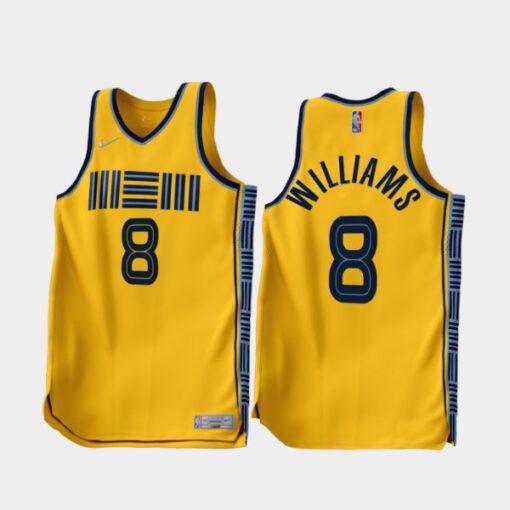 Memphis Grizzlies Ziaire Williams 2022-23 Earned Edition Jersey Gold