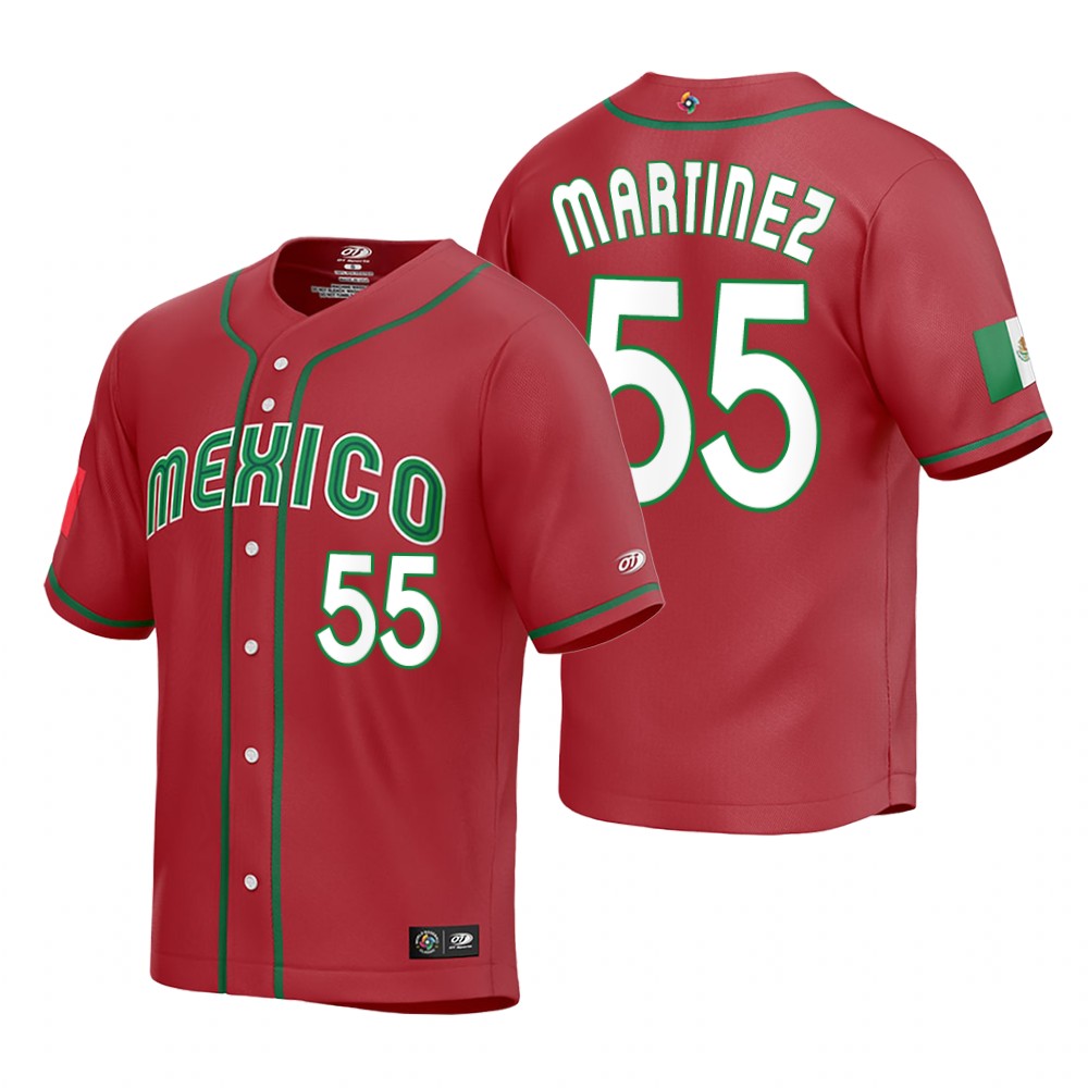 Mexico Adrian Martinez Red Replica 2023 World Baseball Classic Jersey Mexico Adrian Martinez Red Replica 2023 World Baseball Classic Jersey