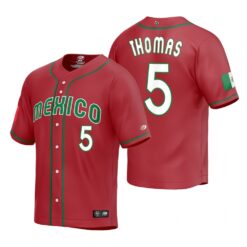 Mexico Alek Thomas Red Replica 2023 World Baseball Classic Jersey