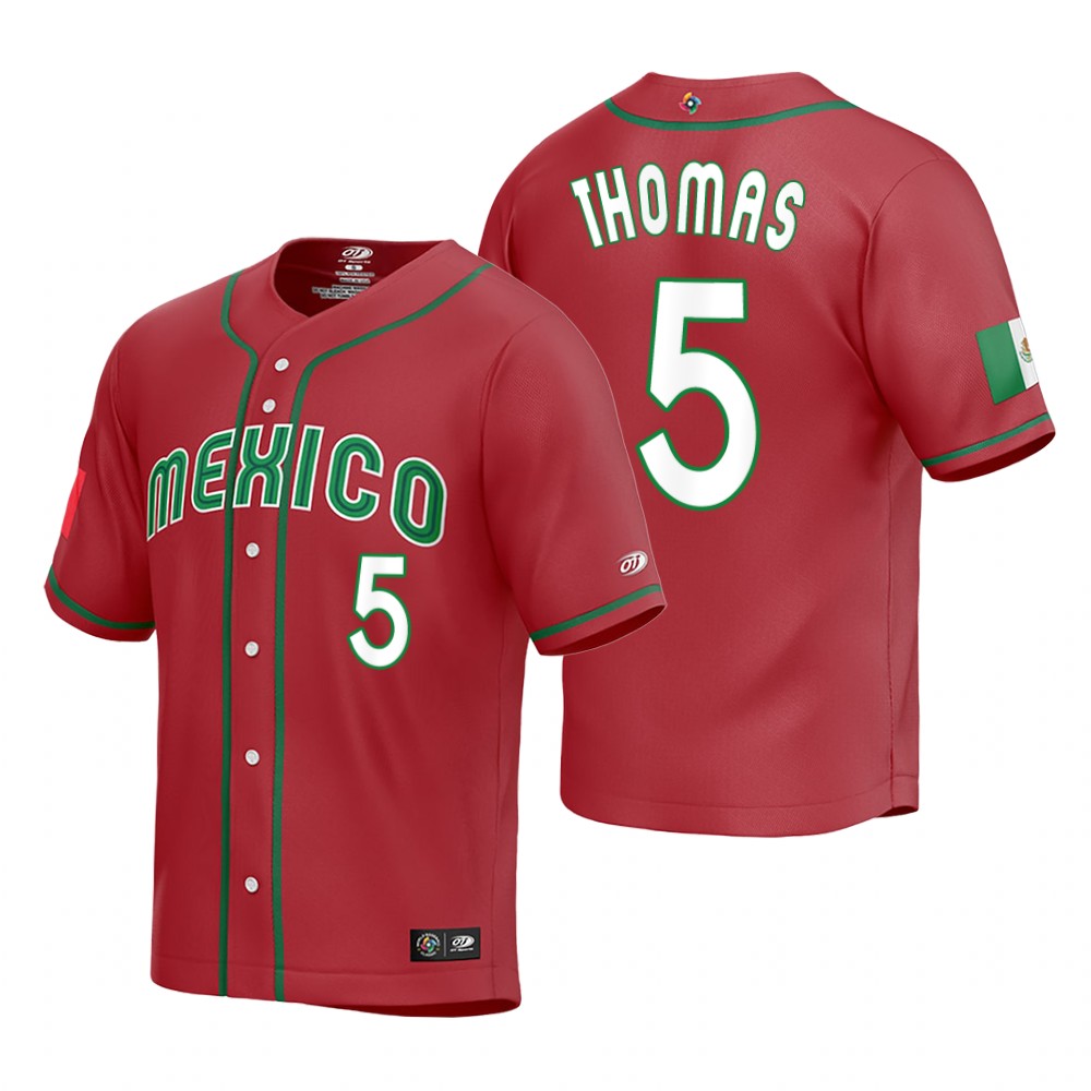 Mexico Alek Thomas Red Replica 2023 World Baseball Classic Jersey Mexico Alek Thomas Red Replica 2023 World Baseball Classic Jersey