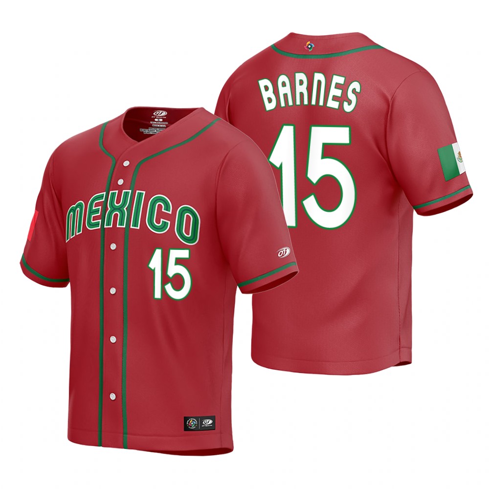 Mexico Austin Barnes Red Replica 2023 World Baseball Classic Jersey Mexico Austin Barnes Red Replica 2023 World Baseball Classic Jersey