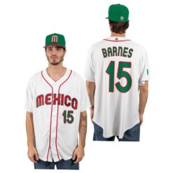 Mexico Austin Barnes White 2023 World Baseball Classic Jersey