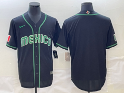 Mexico Black Green 2023 World Baseball Classic Jersey