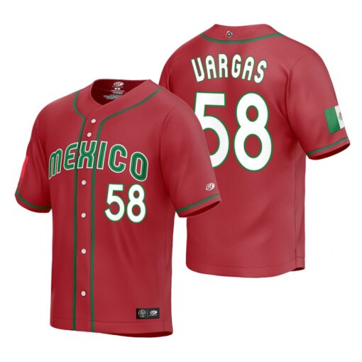 Mexico Cesar Vargas Red Replica 2023 World Baseball Classic Jersey