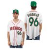 Mexico Cesar Vargas White Blue 2023 World Baseball Classic Jersey