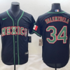 Mexico Fernando Valenzuela Black Gold 2023 World Baseball Classic Jersey