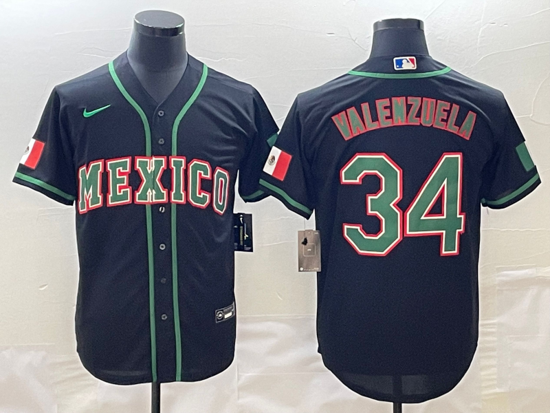 Mexico Fernando Valenzuela Black 2023 World Baseball Classic Jersey Mexico Fernando Valenzuela Black 2023 World Baseball Classic Jersey