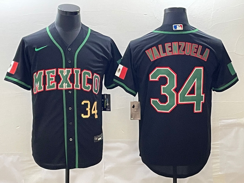 Mexico Fernando Valenzuela Black Gold 2023 World Baseball Classic Jersey Mexico Fernando Valenzuela Black Gold 2023 World Baseball Classic Jersey