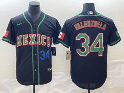 Mexico Fernando Valenzuela Black Navy 2023 World Baseball Classic Jersey