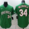 Mexico Fernando Valenzuela Red 2023 World Baseball Classic Jersey with Flag