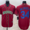Mexico Fernando Valenzuela Red Royal 2023 World Baseball Classic Jersey with Flag