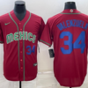Mexico Fernando Valenzuela Red Royal 2023 World Baseball Classic Jersey with Flag