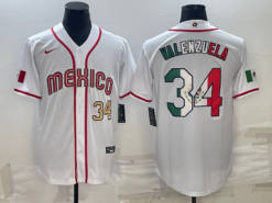 Mexico Fernando Valenzuela White Gold 2023 World Baseball Classic Jersey Flag Edition