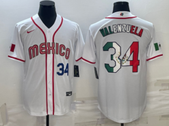Mexico Fernando Valenzuela White Navy 2023 World Baseball Classic Jersey Flag Edition