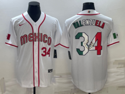 Mexico Fernando Valenzuela White Red 2023 World Baseball Classic Jersey Flag Edition
