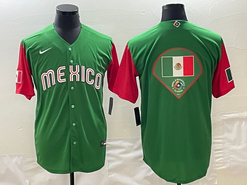 Mexico Green Red Flag Editon 2023 World Baseball Classic Jersey Mexico Green Red Flag Editon 2023 World Baseball Classic Jersey