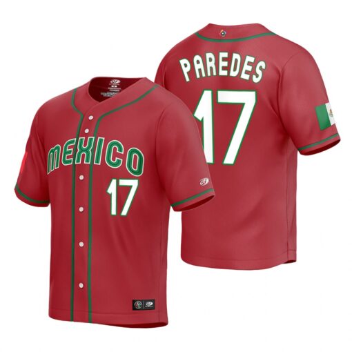Mexico Isaac Paredes Red Replica 2023 World Baseball Classic Jersey